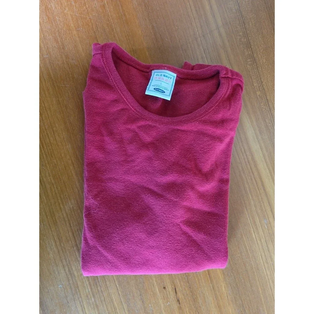 Old Navy Girl's Red Short Sleeve Top Size L Vintage READ Description